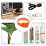 Ruayia Lot de 100 serre-câbles auto-adhésifs réutilisables 12 x 150 mm - Câble de charge Hook & Loop Tape - Orange