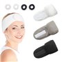 Bandeau de maquillage réglable en 3 pièces
