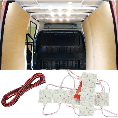 Kit de plafonniers LED pour Van RV Bateaux Caravanes Remorques Universel 10 Modules