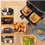 HUMTEOXI 200 Pièces Papier Cuisson Air Fryer, 21x14cm Papier Sulfurisé, Food-Grade BPA gratuit, Pour Ninja AF300EU /AF400EU /Cec