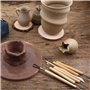 Outil de Poterie Cozyswan Outils de Sculpture Argile Burin pour Potier/Artiste de Céramique Kit 30 Pcs