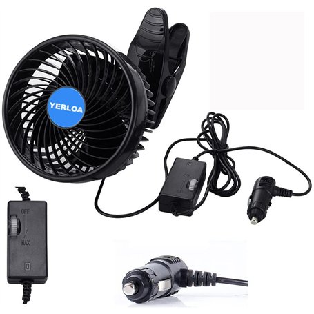 Yerloa 6" 12V Ventilateur Voiture