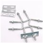 Boulon en forme de U M6 en Acier Inoxydable 304-4 PCS U-Bolts avec écrous, plaque de cadre pour Fixation des Tuyaus ou comme Acc