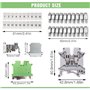 Udbrud Bornes de Connexion, Borniers sur Rail DIN Compact Bornier Connecteur électrique Automatique Kit de Bornier Universel pou