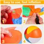 Udbrud Ballons de Plage, 6 pièces Ballon de Plage Gonflable de 22 cm Gonflables d'arc-en-Ciel De Balles pour Enfants Adultes Bou