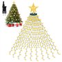 WUQNGI Guirlande Lumineuse Sapin Noël Avec Anneau et Étoile - 400 LED 2Mx16 Brins - Lumières Intérieur et Extérieur Étanche Pour