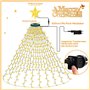 WUQNGI Guirlande Lumineuse Sapin Noël Avec Anneau et Étoile - 400 LED 2Mx16 Brins - Lumières Intérieur et Extérieur Étanche Pour