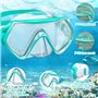 mizikuu Masque de Plongée Enfant, 4-12 Ans Lunettes de Natation Masque Snorkeling avec Vue Panoramique à 180 ° Lunettes de Plong
