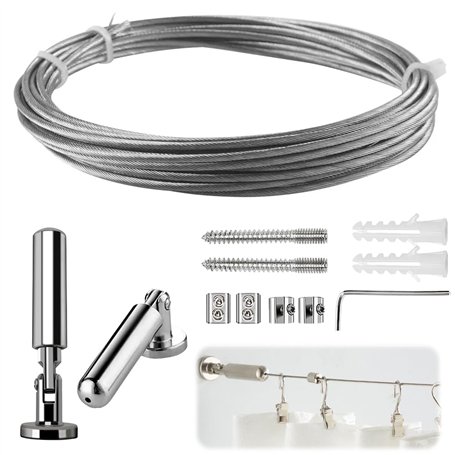 mizikuu 5m Tringle à Rideaux Kit