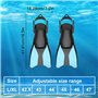 Aoreun Palmes de plongée, Palmes Courtes Réglables, Palmes Natation Piscine, Palmes réglables Taille 42.5-47, Palmes de Plongée 