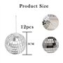 Snowtain Boule À Facettes 3cm Argent Boule à Facettes Disco Miroir Boule pour la Décoration de Noël Vacances Fête Décoration(12 