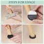 lankai Yaekay123, 4 Pièces Rehausseurs de Meubles 5 Cm, Rehausseur Pieds Lit Furniture Rond, pour Être Utilisé en Piles Hauteur 