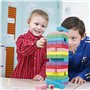 Lot de 48 blocs de construction en bois - Tour vacillante multicolore, empilable - Jeu de société, éducatif, classique - Pour to