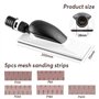 mizikuu Ponceuse manuelle, Ponceuse manuelle 200 × 70 mm Mini ponceuse ponçage pour le travail du boi avec 5 bandes abrasives en