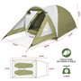 Clostnature Tente 2 personnes avec porche – Tente de camping imperméable double peau pour 2 personnes, facile à installer, abri 