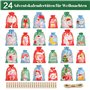 WUQNGI Calendrier de L'avent a Remplir de Noël 24 Pièces,Calendrier de L'avent à Remplir Soi-Même 2024,Diy Sac Calendrier de L'a