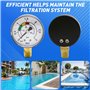Riisoyu 1/4 BSPT Manomètre, Tuyau De Testeur Pression Hydraulique Filtre Piscine Spa pour piscine et spa Mesure Manometre Piscin