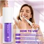 Dentifrice Blanchissant Violet,V34 Color Corrector Serum Inclus Booster de Blanchiment des Dents Blanchiment Dentaire Violettes 