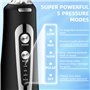 Jet Dentaire Hydropulseur Portable, Jet Dentaire Sans Fil Rechargeable avec 5 Mode set 6 Buses Capacité de 300 ML IPX7 Étanche P