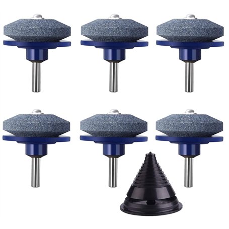 KAHEIGN 6Pcs Aiguiseur De Lame De Tondeuse à Gazon