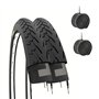 Ecovelò 2 pneus Noirs Chambres Adulte Unisexe