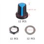 BOJACK 10 Valeurs 12 pièces B1K-B1M Arbre moleté en ohm 3 Bornes Potentiomètres rotatif à conicité linéaire (WH148) Kit de class