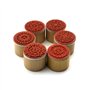 Itian Lot de 6 Rond Tampons en Bois et en Caoutchouc Rétro Motif Timbres
