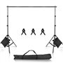 2x3m Support Fond Photo de Toile Réglable avec Sac de Transport pour Photographie/Diffusion en Direct/Mariage