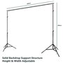 Support de Fond, 2x3m Support Fond Photo de Toile Réglable avec Sac de Transport pour Photographie/Diffusion en Direct/Mariage