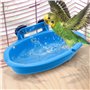 Baignoire Oiseaux Cage Bains d'oiseaux Petits Perroquets Suspendue Bathtub Accessoires pour Perruche/Canaris (Bleu)