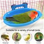 Baignoire Oiseaux Cage Bains d'oiseaux Petits Perroquets Suspendue Bathtub Accessoires pour Perruche/Canaris (Bleu)
