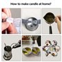 Kit de Fabrication de Bougies de Cire Bricolage parfumées +Plaque chauffante électronique pour fondeur de cire, Thermomètre digi