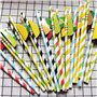 Cocktail Pailles,50 Pièces Pailles à Cocktail,3D Pailles à Boire à L'ananas Paille en Papier à Fruits Paille en Papier pour Fête