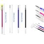 Stylos en Tissu Effaçables à la Chaleur,Stylos de Marquage en Tissu 4 Couleurs avec 20 Recharges de Stylo Remplaçables pour Cout