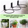 GIAK Lot de 3 Supports Muraux pour Pot de Fleurs Porte Pot de Fleur Anneau Pot Anneau Titulaire Pliable avec Vis pour Jardins In