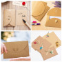 50pcs Enveloppes en Papier Kraft 17.5X11cm Mini Enveloppe Mignon Enveloppe de Carte Cadeau avec Coeur Fermoir pour Noël Thanksgi