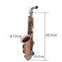 Btuty Eb Eb Saxophone alto en forme de coquille d'ormeau avec étui et gants de nettoyage (Rouge brun)