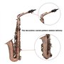 Btuty Eb Eb Saxophone alto en forme de coquille d'ormeau avec étui et gants de nettoyage (Rouge brun)
