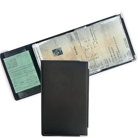 kinoco Pochette Carte Grise Transparente (Lot de 1) - Étui Rigide Anti-Déchirure pour Assurance Auto/Documents Voiture - Conform