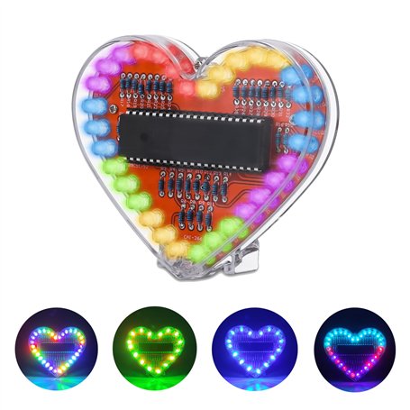 PEMENOL Projet de soudure LED RVB en forme de cœur SMT/SMD DIY Kit électronique d'apprentissage de soudure pour la formation sco