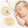 Cartes étapes Bébé en Bois Cartes de Jalon Mensuelles Gravées Recto/Verso Cadeau Naissance Fille ou Garcon Accessoires Photo pou