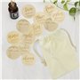 Cartes étapes Bébé en Bois Cartes de Jalon Mensuelles Gravées Recto/Verso Cadeau Naissance Fille ou Garcon Accessoires Photo pou