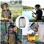 Anti Tête de Moustique Net,4 PCS Filet de Tête Anti-moustiques Moustiquaire Visage Filet de Chapeau de Pêche pour Apiculteur Ran