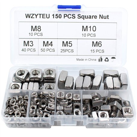 WZYTEU 150 pcs Écrou Carré