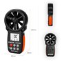BTMETER Anémomètre Numérique Baromètre Portable, BT-100WM CFM Wind Speed Meter pour la vitesse du vent, la température, le test