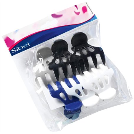 Sibel Lot de 6 clips pour rouleau - Noir