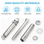 cersaty® 10 Pièces M8*60mm vis d'expansion 304 inoxydable Cheville à béton Lourd Devoir DIY Matériel Outils pour la Construction