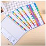 KAHEIGN 10Pcs Intercalaires A4, 1-12 Numéro de Pièce Diviseurs de Sujet A4 avec Onglets de Couleur Renforcés Perforés à 11 Trous
