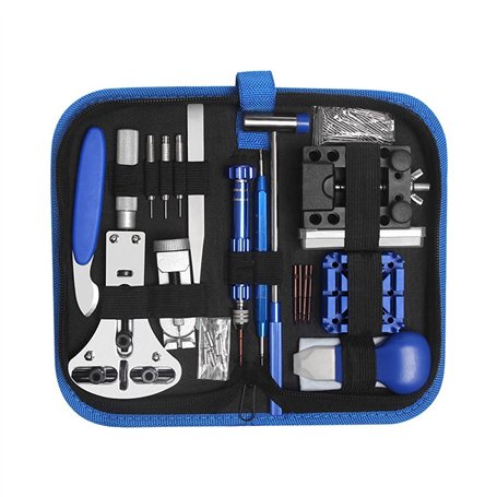 H.May Kit d'outils d'horloger 185 pièces pour réparation d'horloger avec étui en nylon pour la plupart des montres