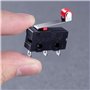 beihuazi® Micro Interrupteur Fin de Course Micro Switch SPDT Snap Action 12pcs 125-250V 5A SPDT 1NO 1NC 3 Broches Levier de Roul